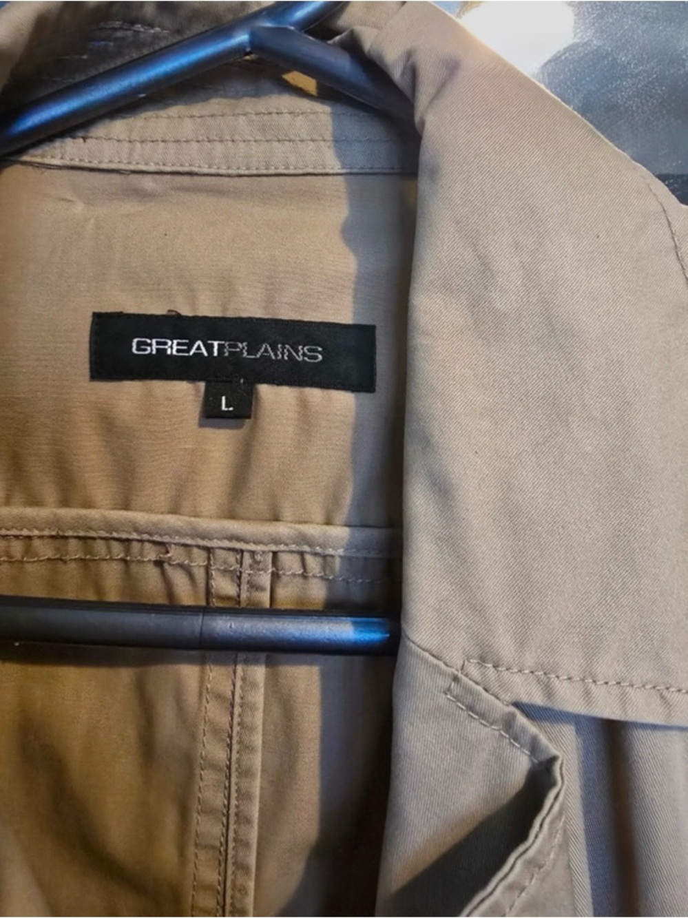 Lightweight Tan Trench Coat with Self-Belt - Unbranded - Picture 4 of 5